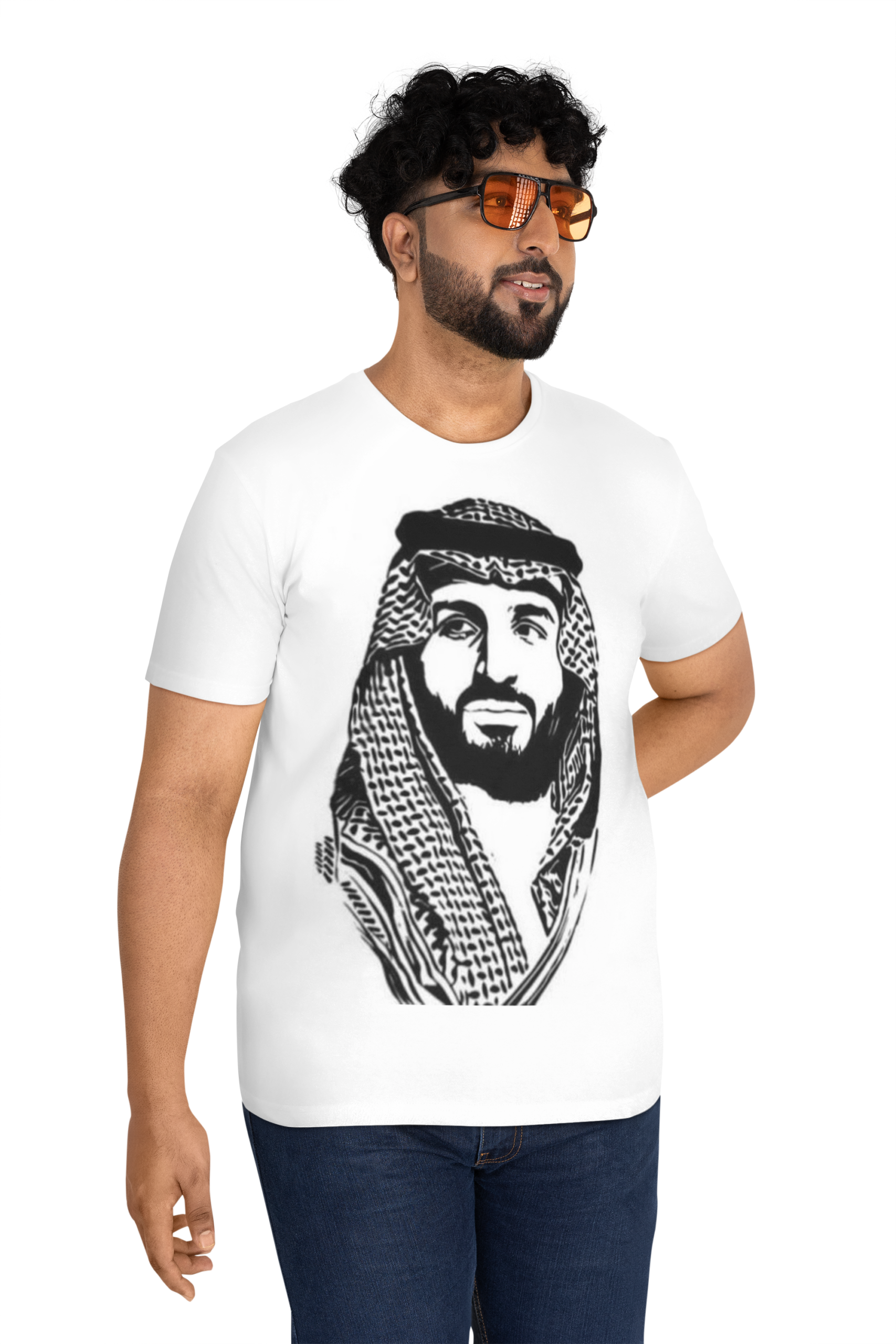 mockup-featuring-a-bearded-man-with-sunglasses-wearing-a-t-shirt-in-a-studio-m39730 (2) تيشرت شبابي للجنسين بتصميم #N15-SA-N - الصورة 1