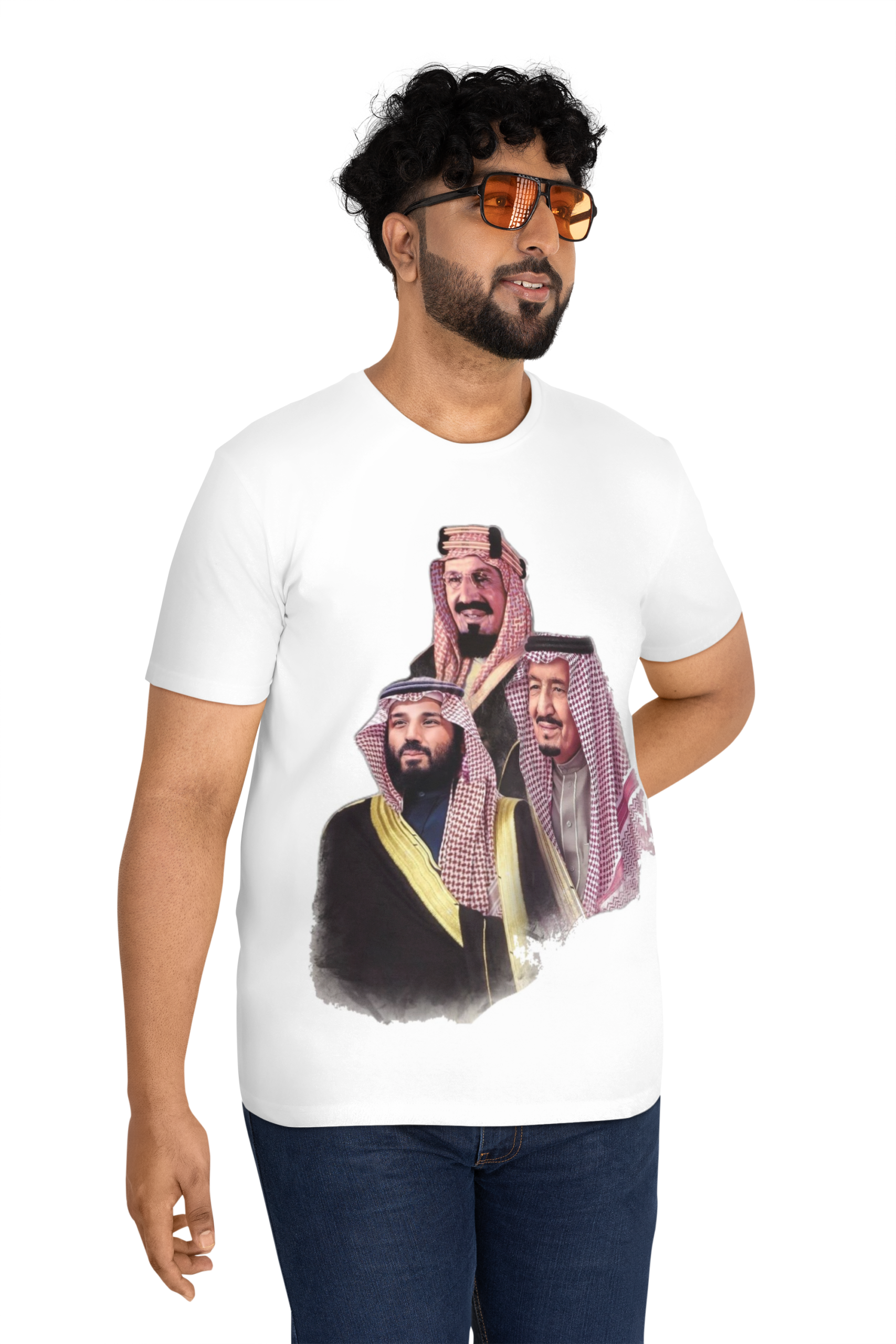 mockup-featuring-a-bearded-man-with-sunglasses-wearing-a-t-shirt-in-a-studio-m39730 تيشرت شبابي للجنسين بتصميم #N13-SA-N - الصورة 1